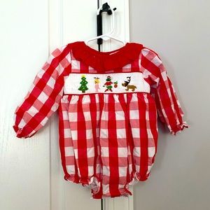 Smockingbird The Grinch Who Stole Christmas Bubble -18 Mos